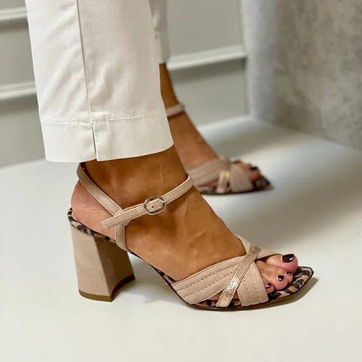 ELIZA | CROSS-BAND HEEL SANDALS