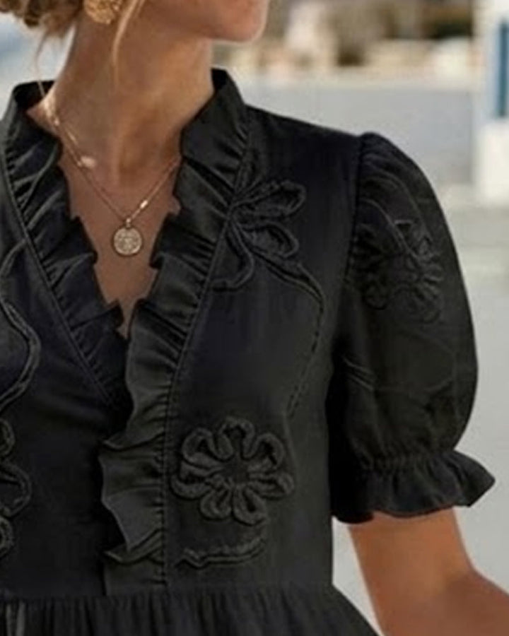 PAIGE | FLORAL PUFF SLEEVE DRESS