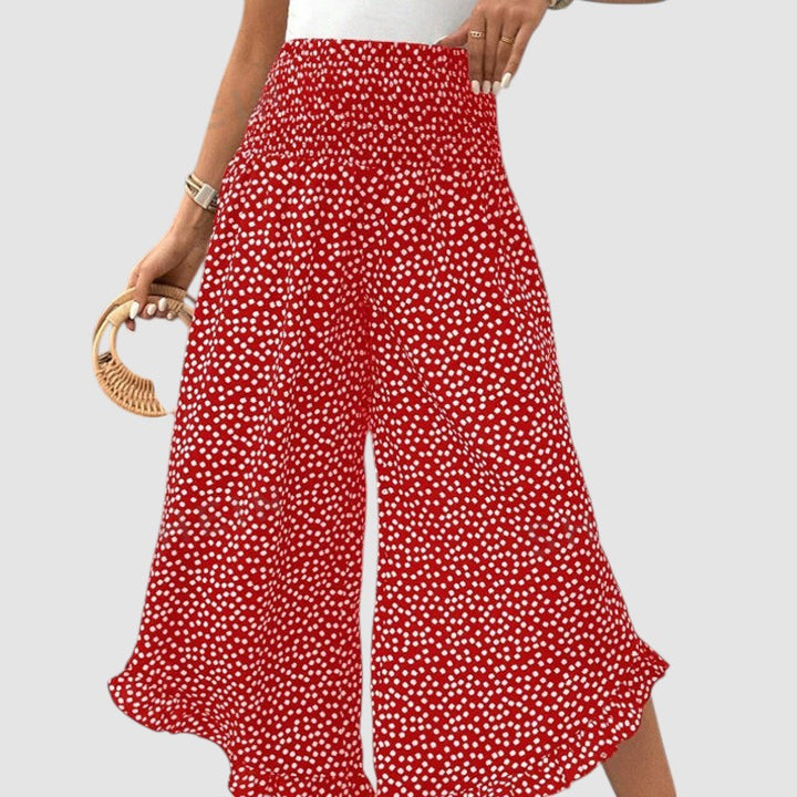 DEBBIE | PRINTED WIDE-LEG TROUSERS