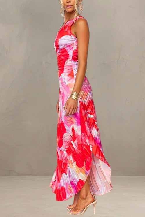 ADELINE | VIBRANT TROPICAL EVENING DRESS