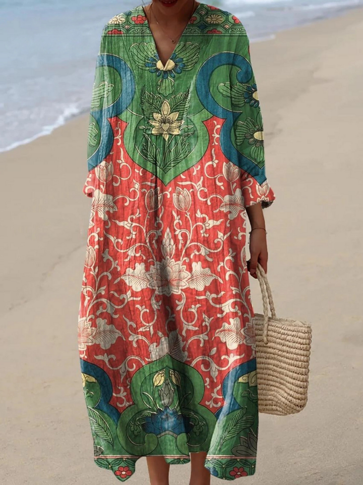 MANDY | VINTAGE LOVELY FLORAL ART PRINT DRESS