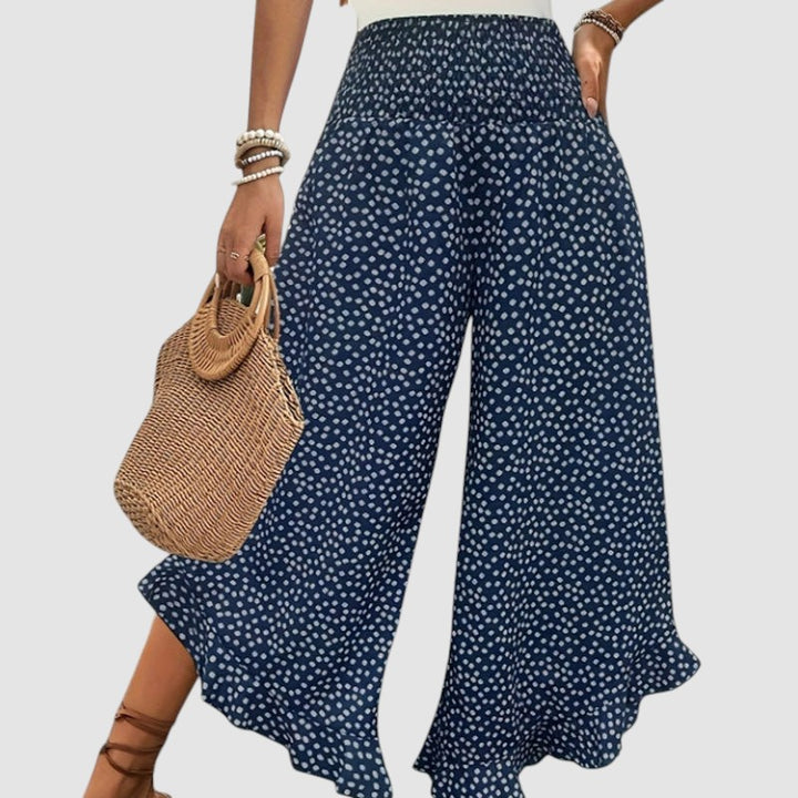 DEBBIE | PRINTED WIDE-LEG TROUSERS