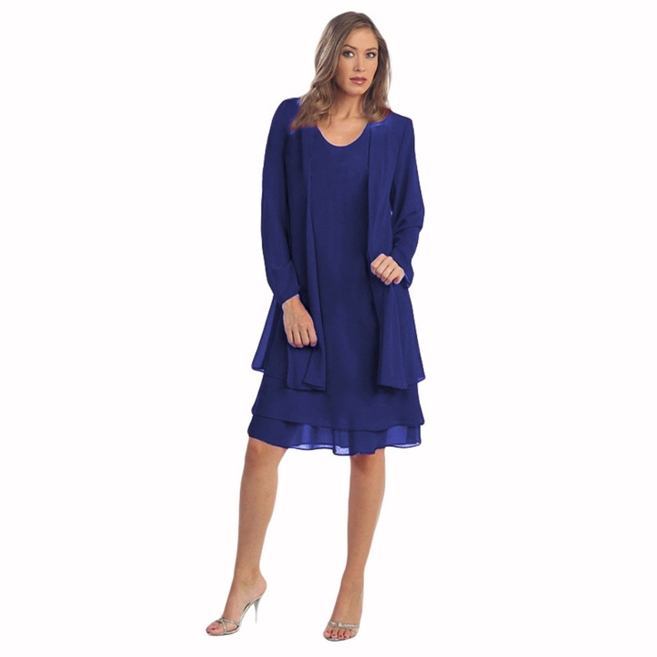 JACQUELINE | CHIFFON DRESS & CARDIGAN SET