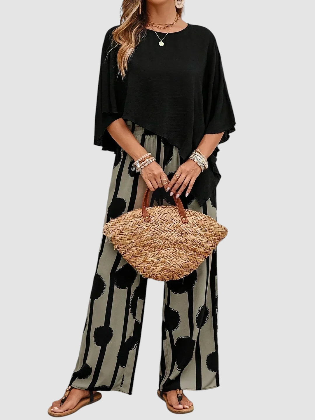 SABRIA | PRINTED WIDE LEG TWO PIECE SET