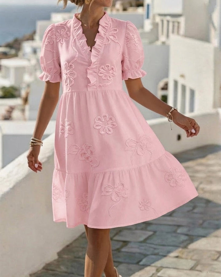 PAIGE | FLORAL PUFF SLEEVE DRESS