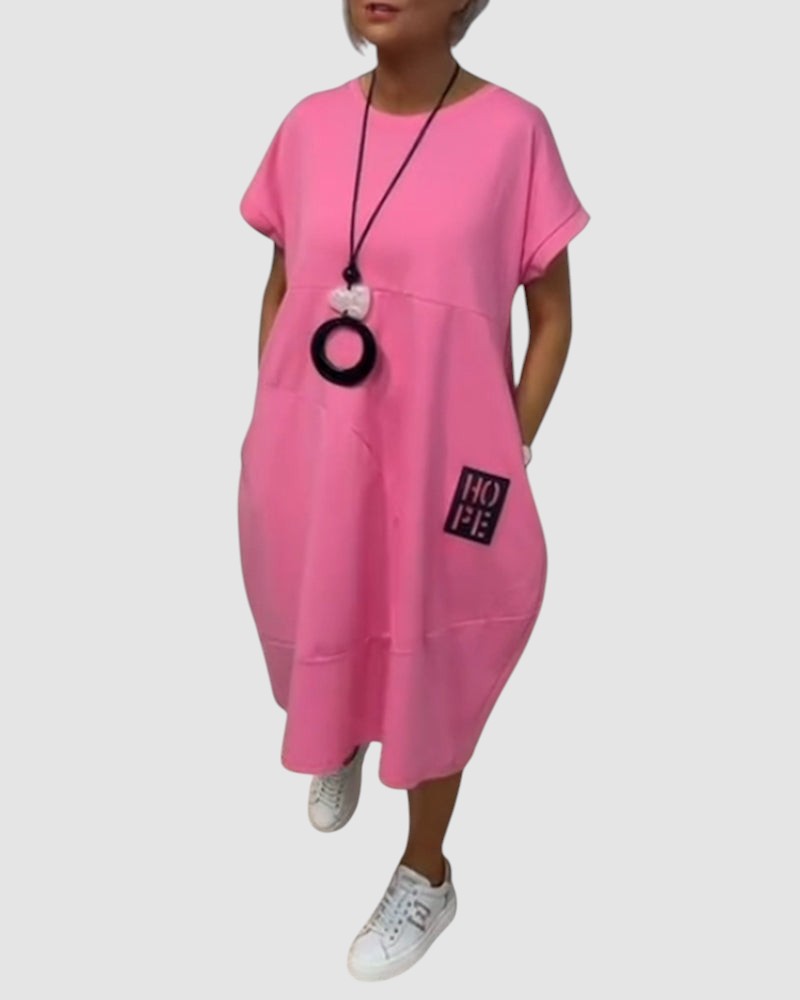 NOELLE | RELAXED POCKET MIDI DRESS