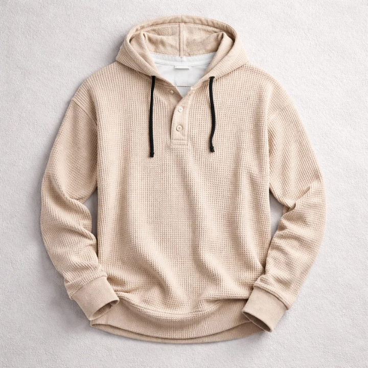 MATTHEW | WAFFLE KNIT HOODED PULLOVER