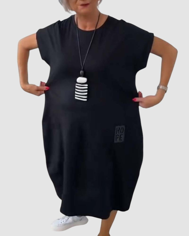 NOELLE | RELAXED POCKET MIDI DRESS