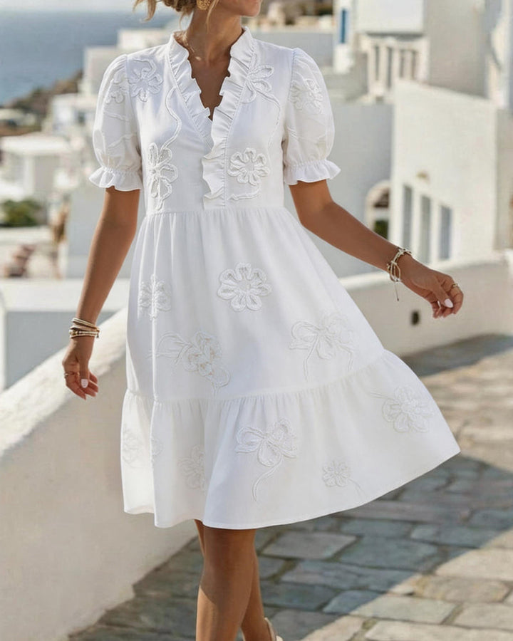PAIGE | FLORAL PUFF SLEEVE DRESS
