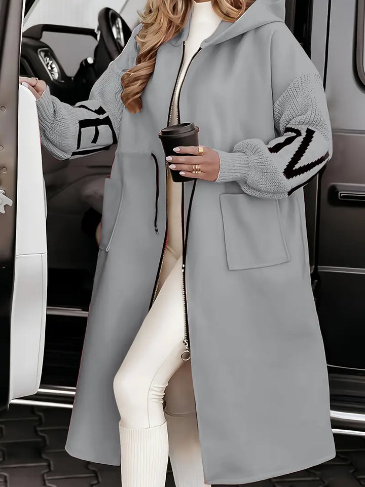 Women’s Coatigan – Elegant Hooded Design, Timeless & Versatile