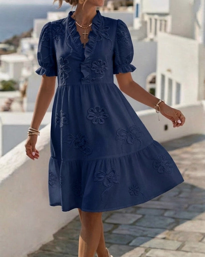 PAIGE | FLORAL PUFF SLEEVE DRESS