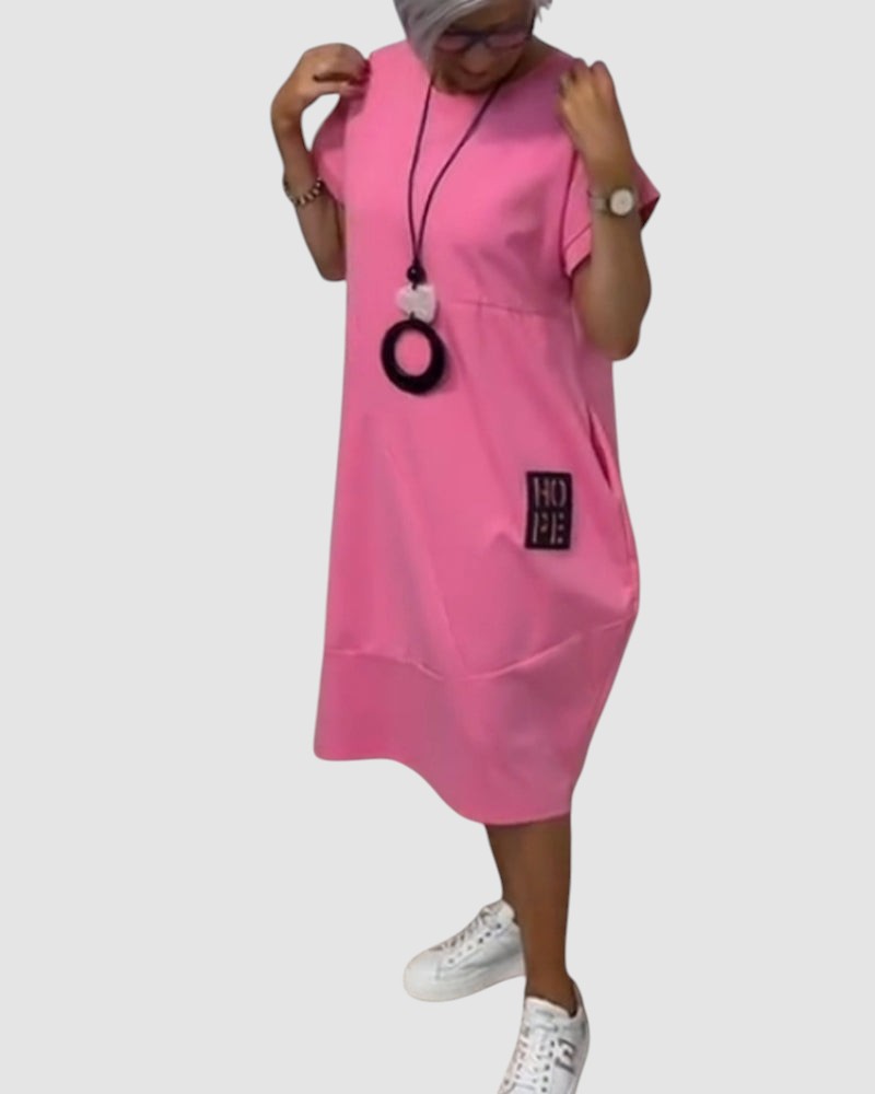 NOELLE | RELAXED POCKET MIDI DRESS
