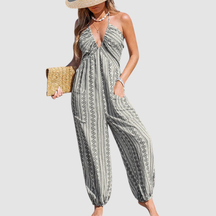BARBARA | BACKLESS WIDE-LEG JUMPSUIT