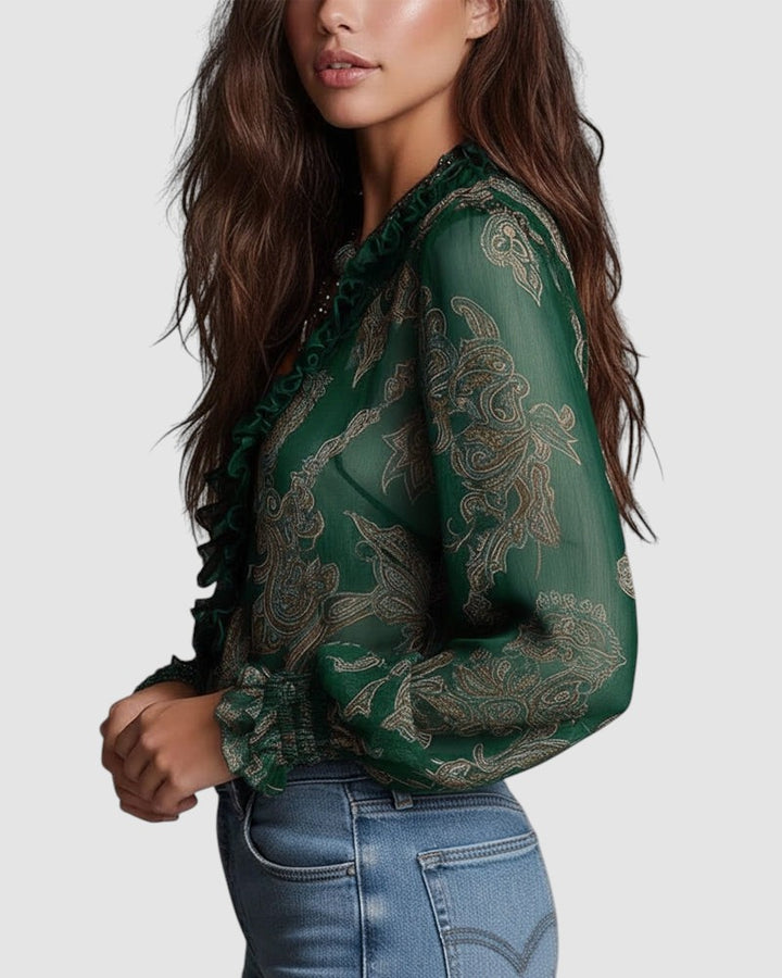 KIM | HALF ZIP BLOUSE