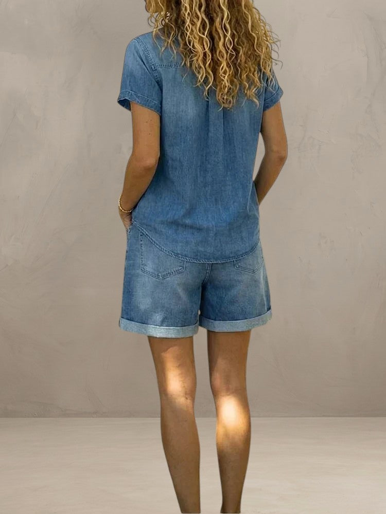 STEFANIA | CRUMPLED DENIM DRESS