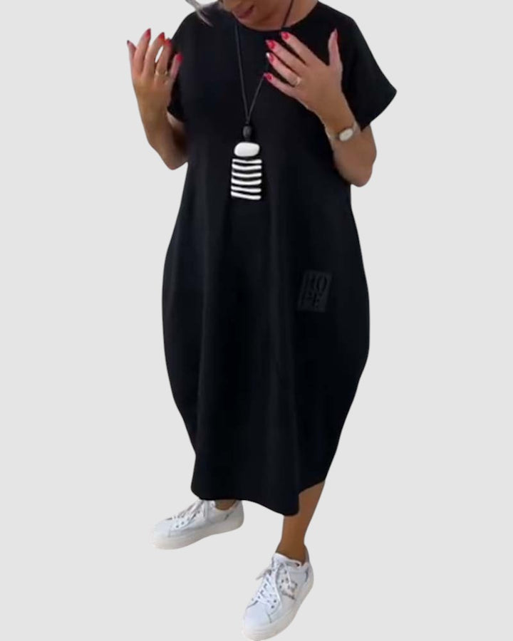 NOELLE | RELAXED POCKET MIDI DRESS