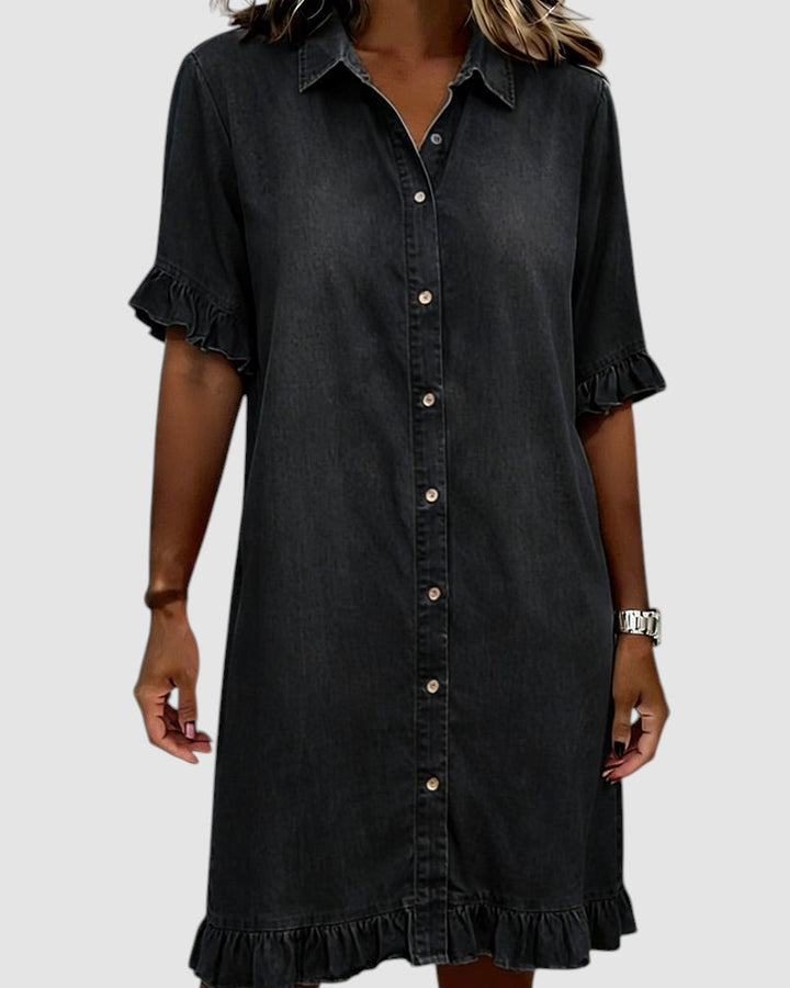 LILY | CASUAL DENIM MIDI DRESS