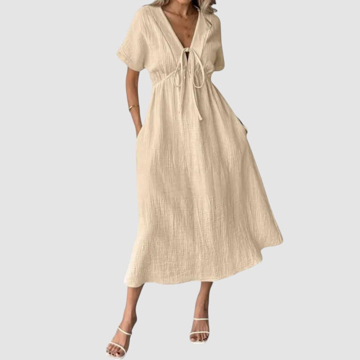 BREEANNE | RELAXED V-NECK MAXI DRESS
