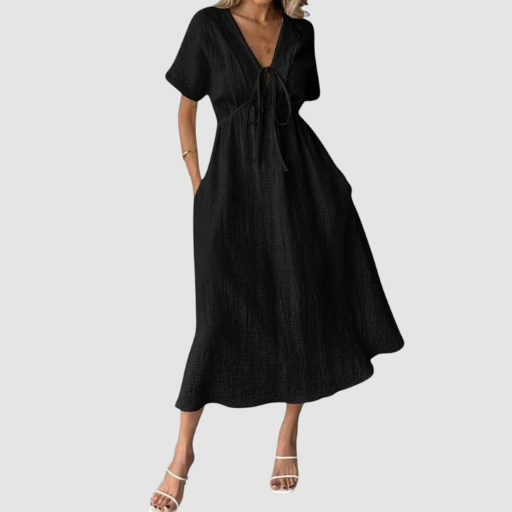 BREEANNE | RELAXED V-NECK MAXI DRESS