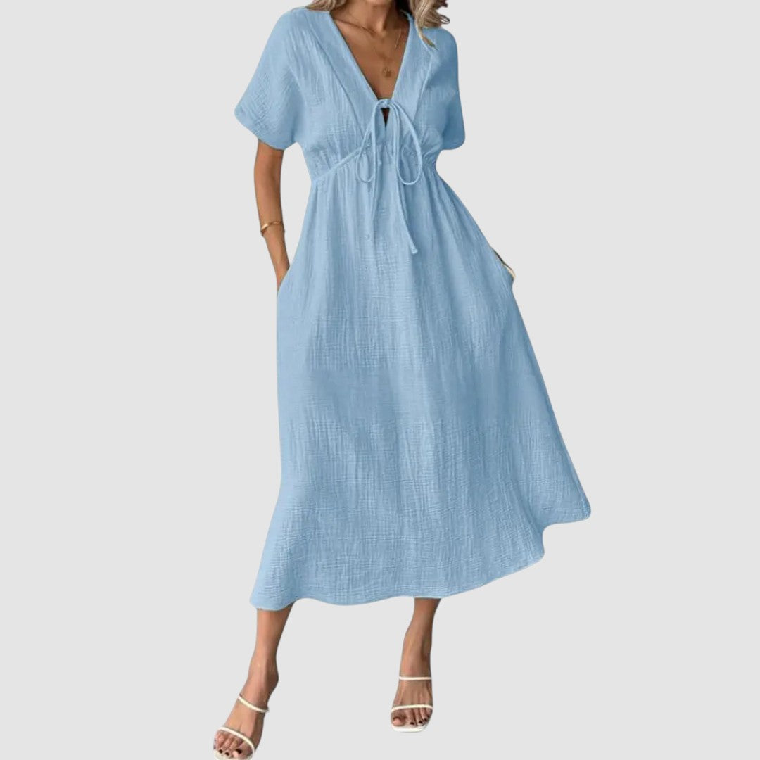 BREEANNE | RELAXED V-NECK MAXI DRESS