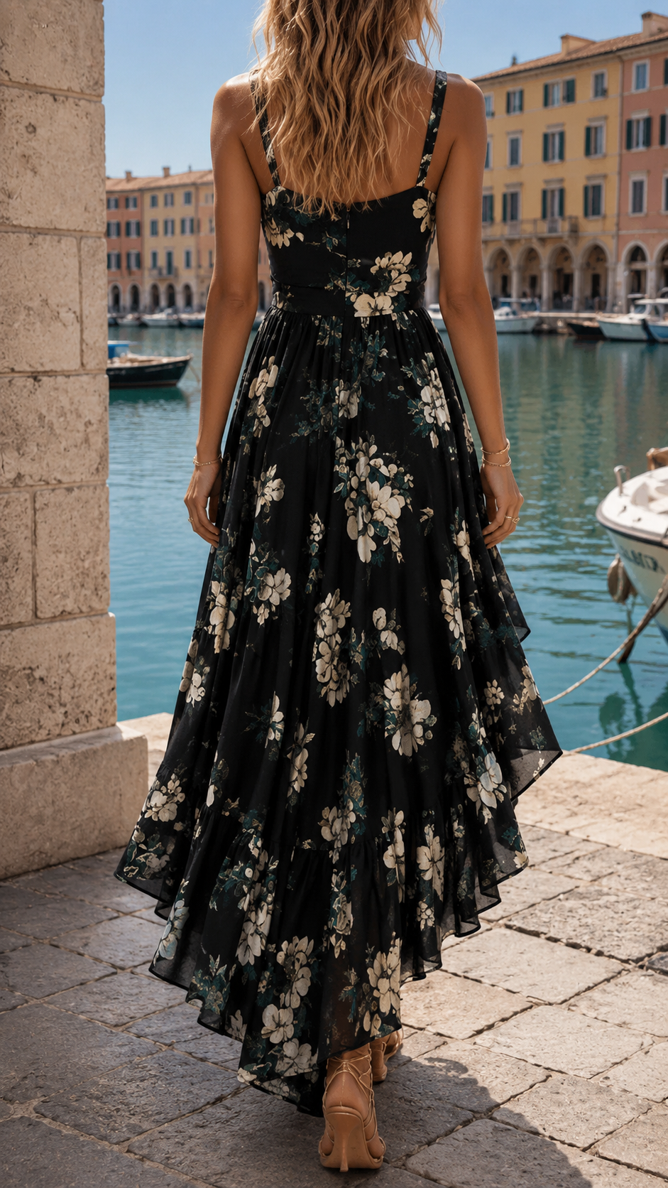 GRACE | RUFFLE EVENING MAXI DRESS