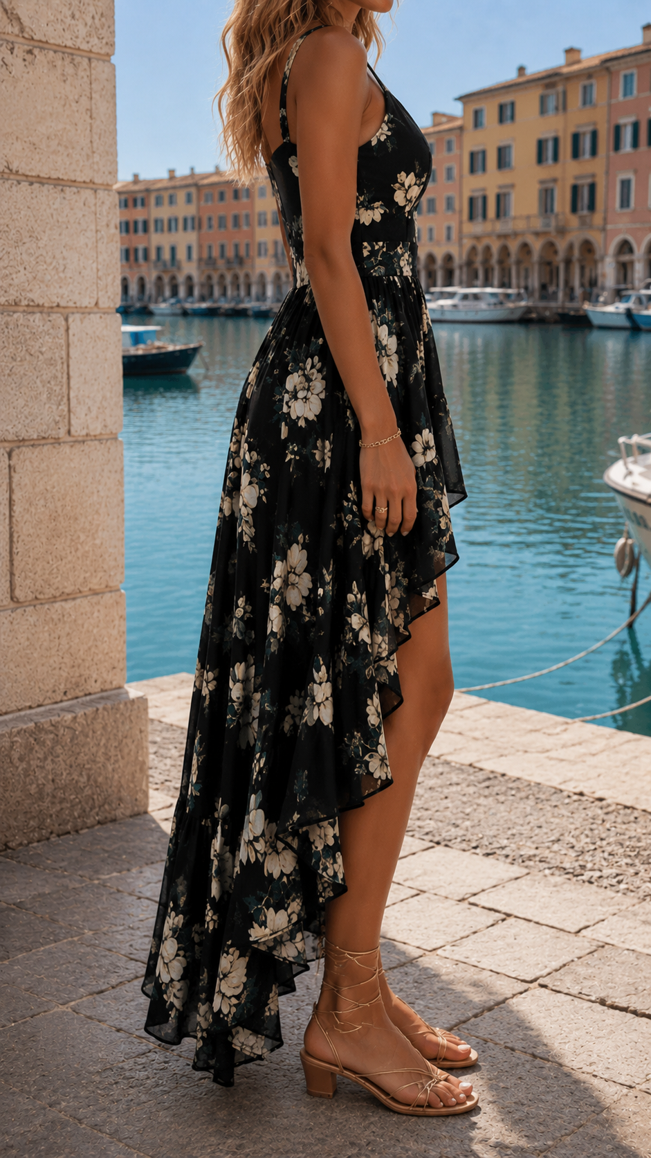 GRACE | RUFFLE EVENING MAXI DRESS