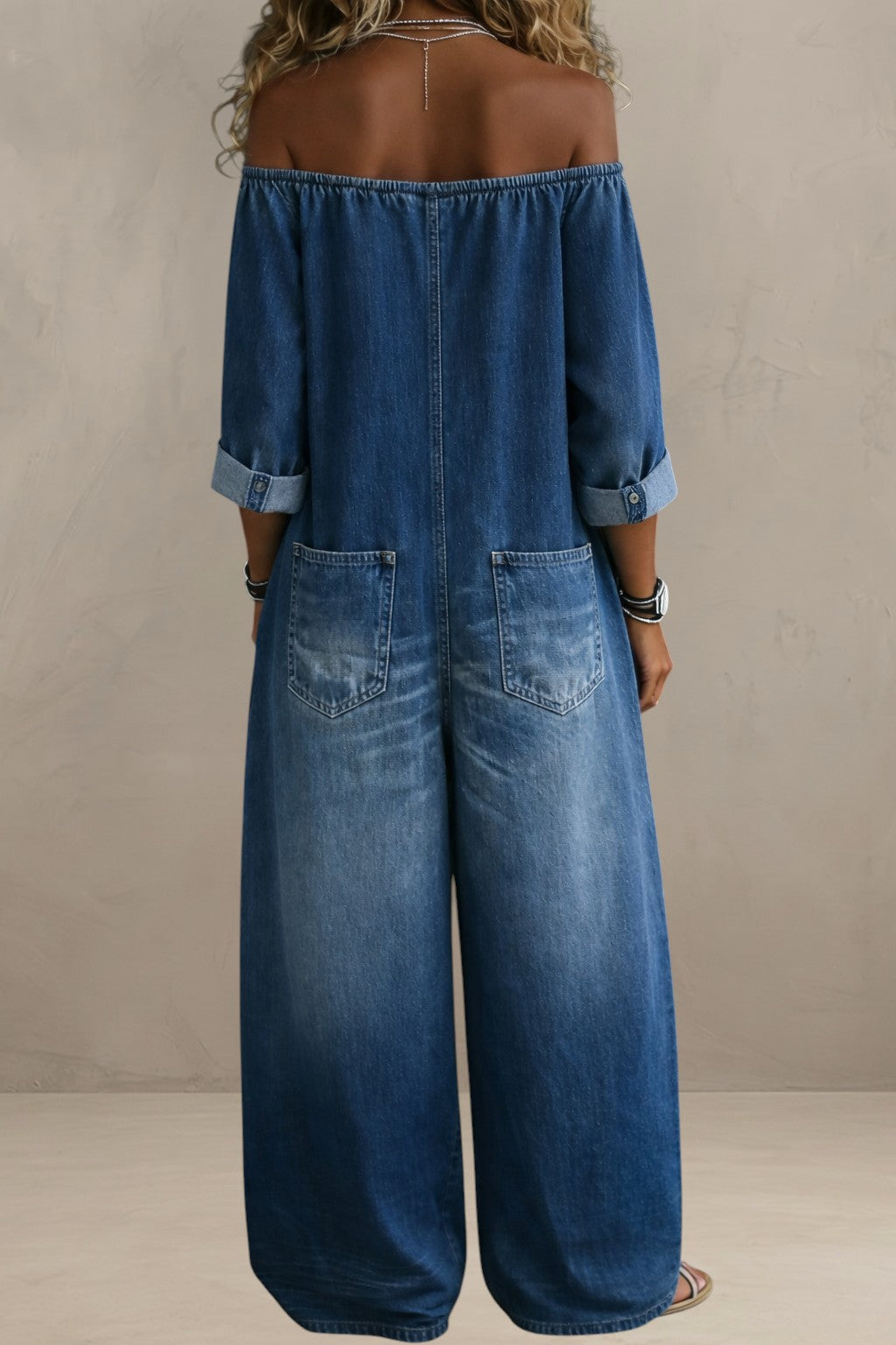 AGATHA | ELEGANT CUT DENIM JUMPSUIT