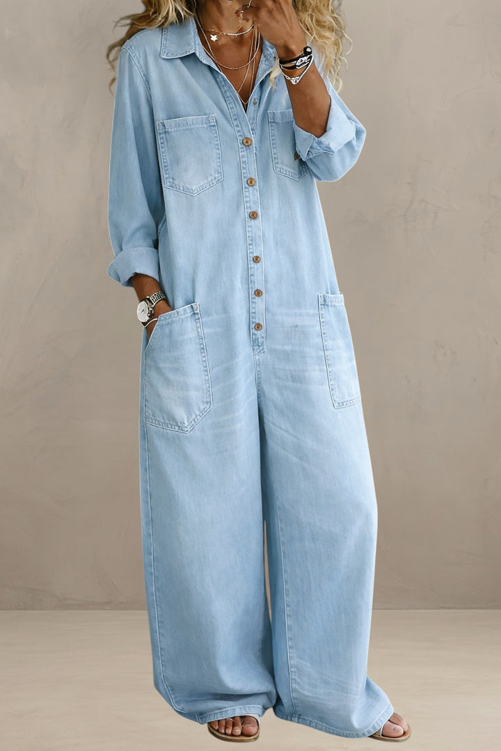 ADELINA | CASUAL DENIM JUMPSUIT