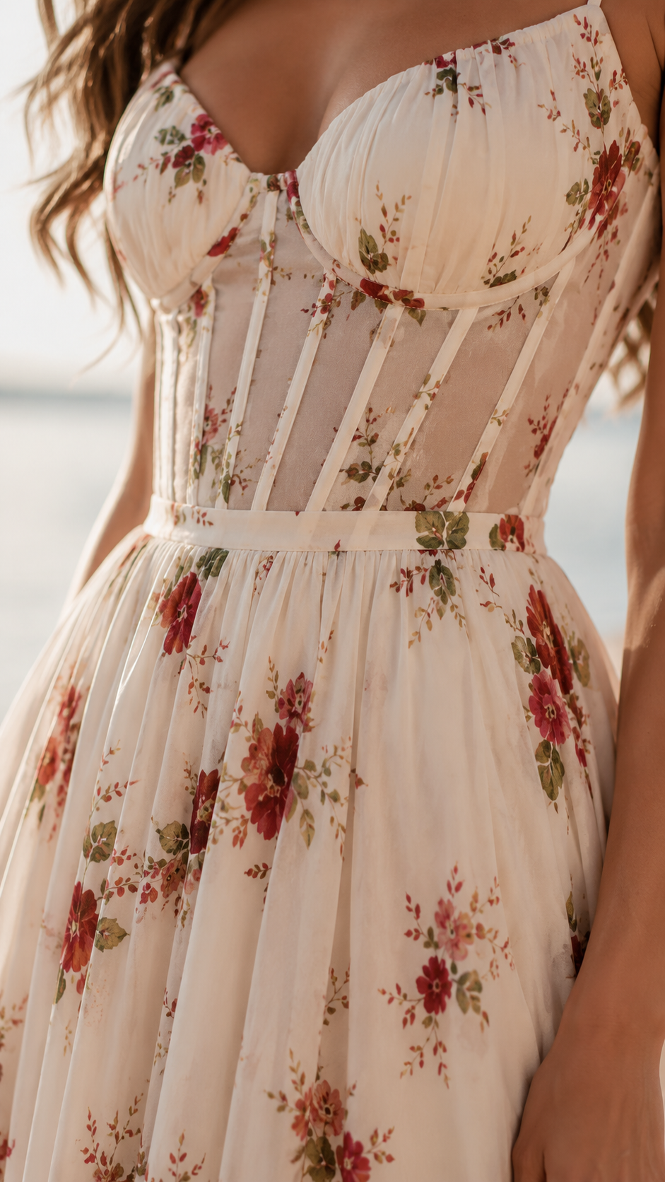 CÉLESTINE | FLORAL SUNSET MAXI DRESS