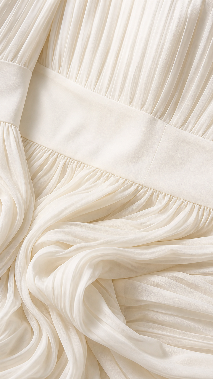 DINA | PLEATED ELEGANCE MAXI DRESS
