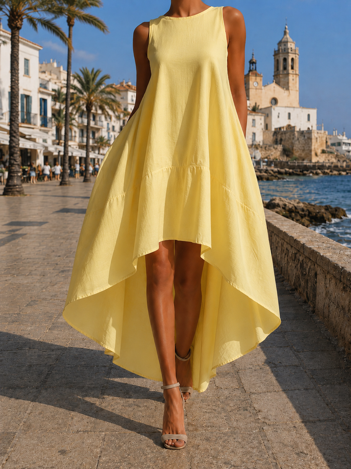 ZARIA | FLOWING ASYMMETRIC MAXI DRESS