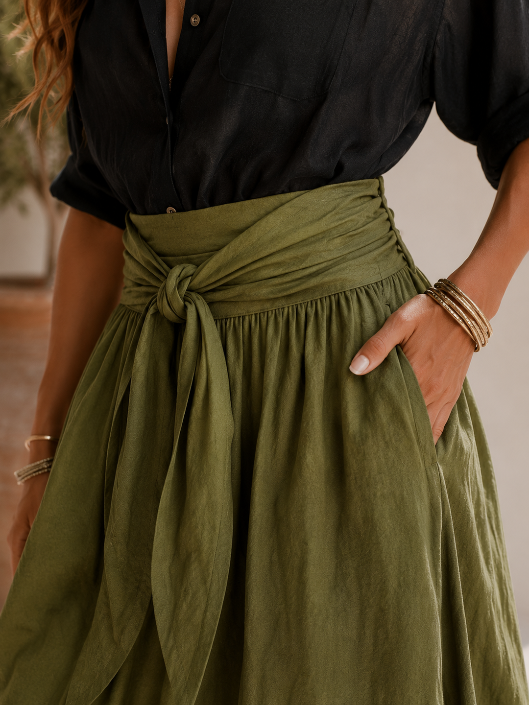 OPHÉLIE | ELEGANT SKIRT AND SHIRT SET
