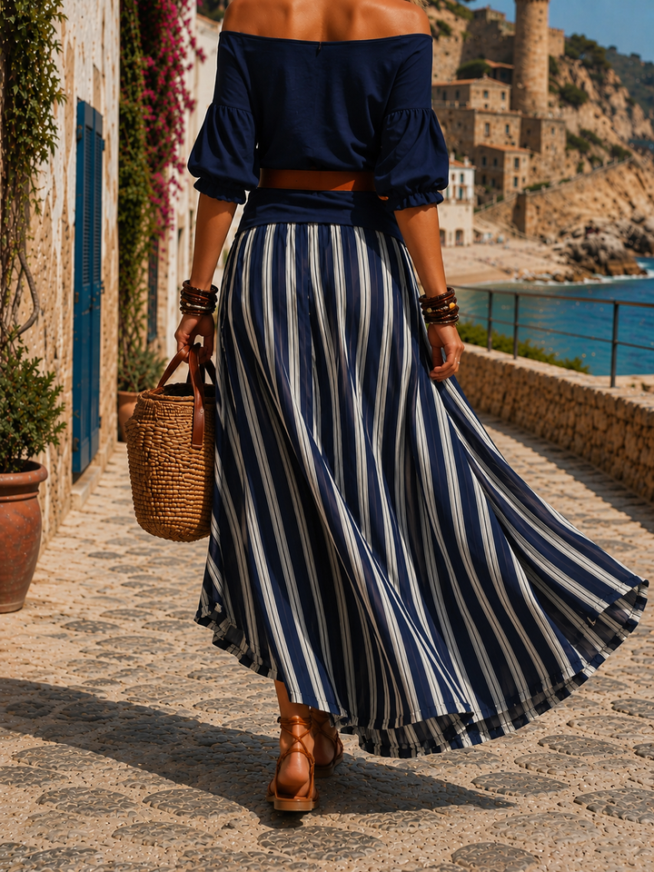 CELÉSTE | COASTAL STRIPED TWO PIECE SET