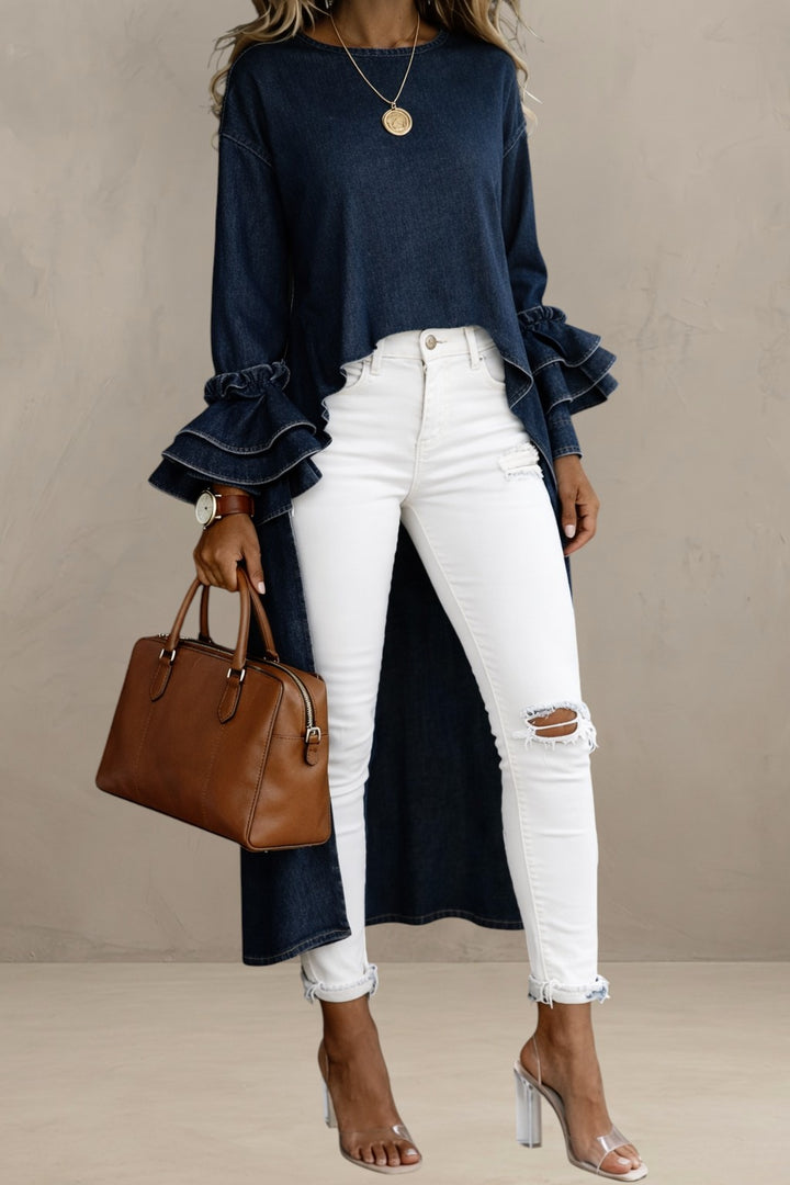 NOEMI | OVERSIZED DENIM SHIRT WITH CASUAL LOOK
