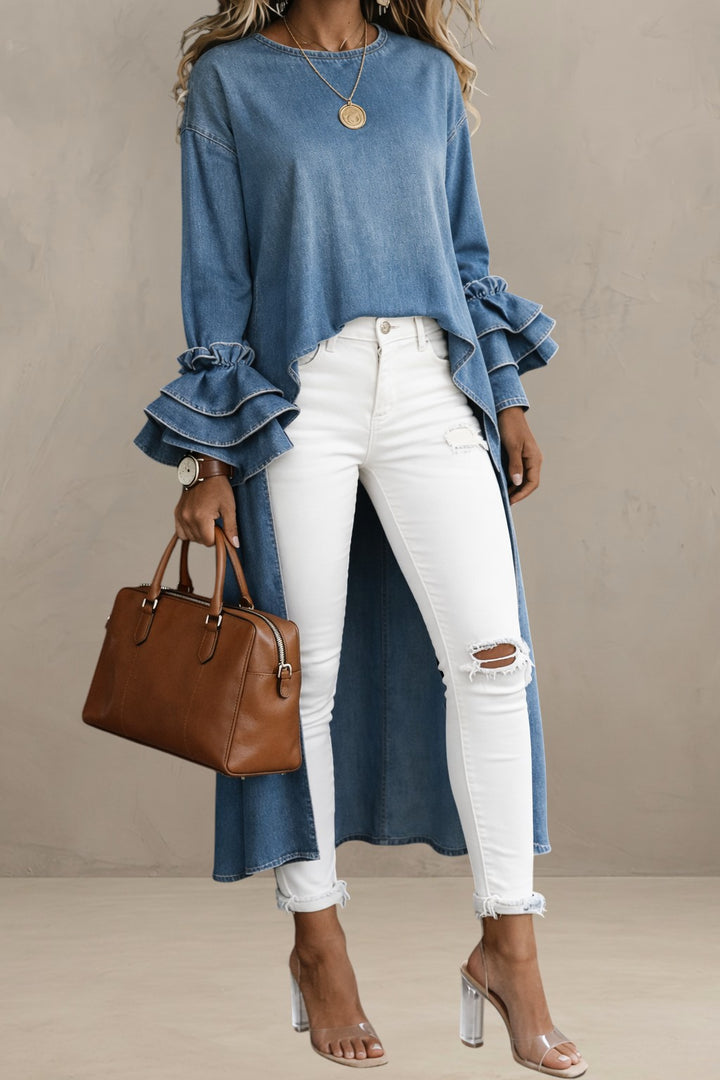 NOEMI | OVERSIZED DENIM SHIRT WITH CASUAL LOOK