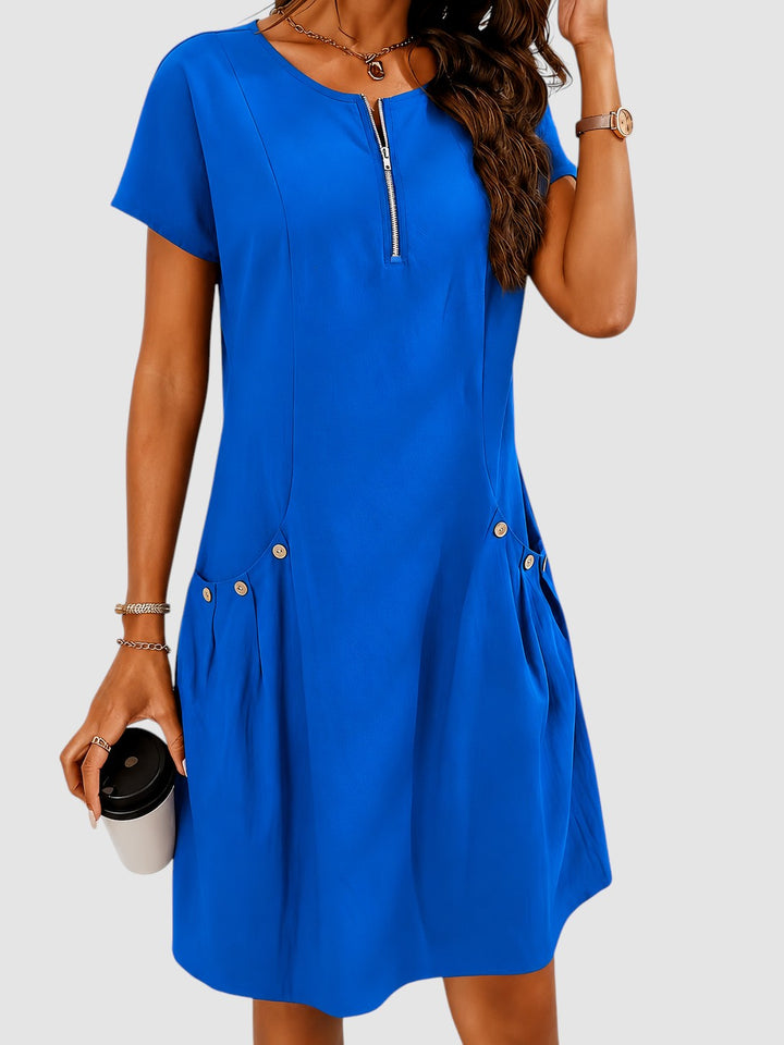 HILLARY | LINEN-BLEND SUMMER DRESS