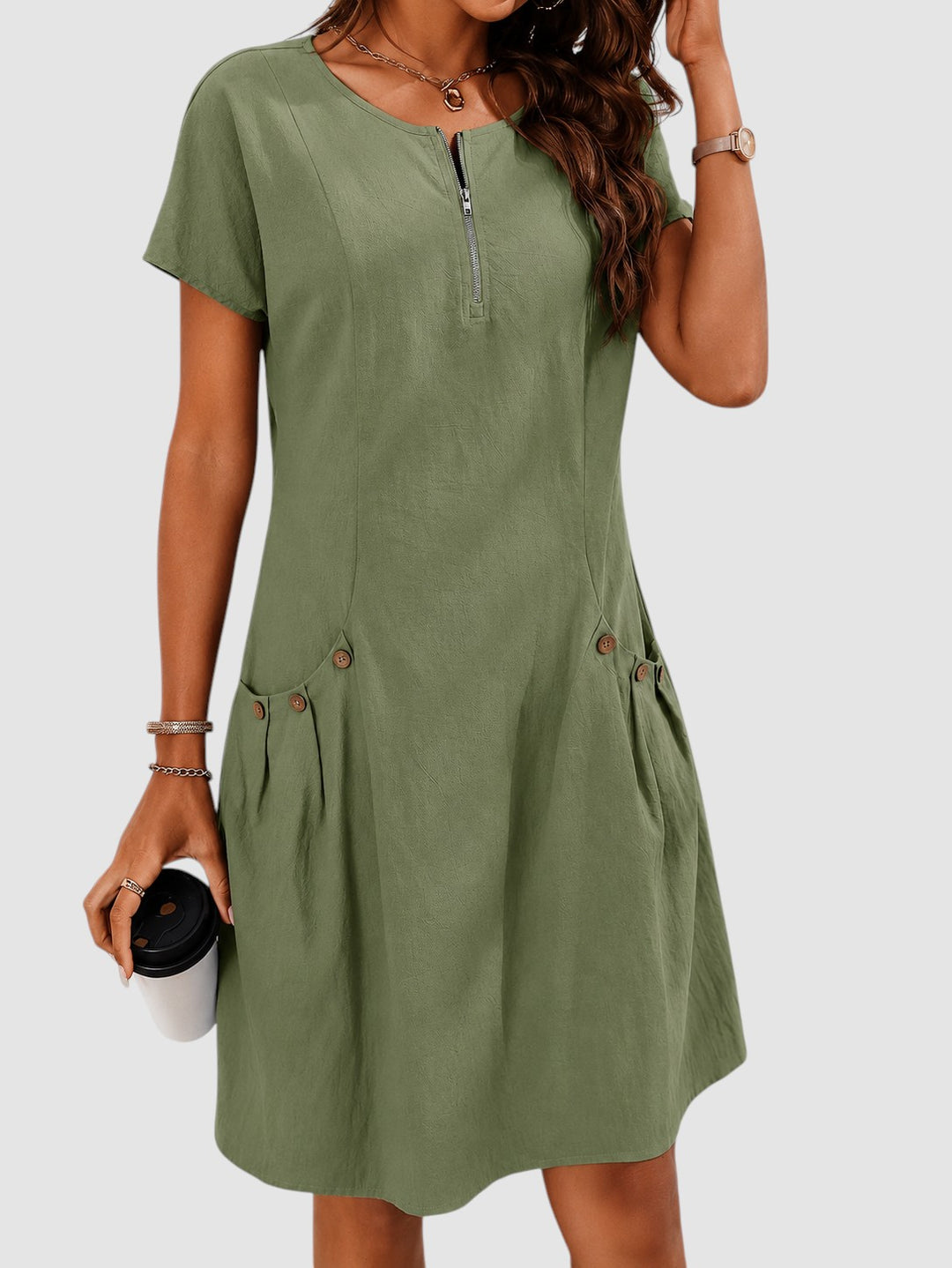 HILLARY | LINEN-BLEND SUMMER DRESS