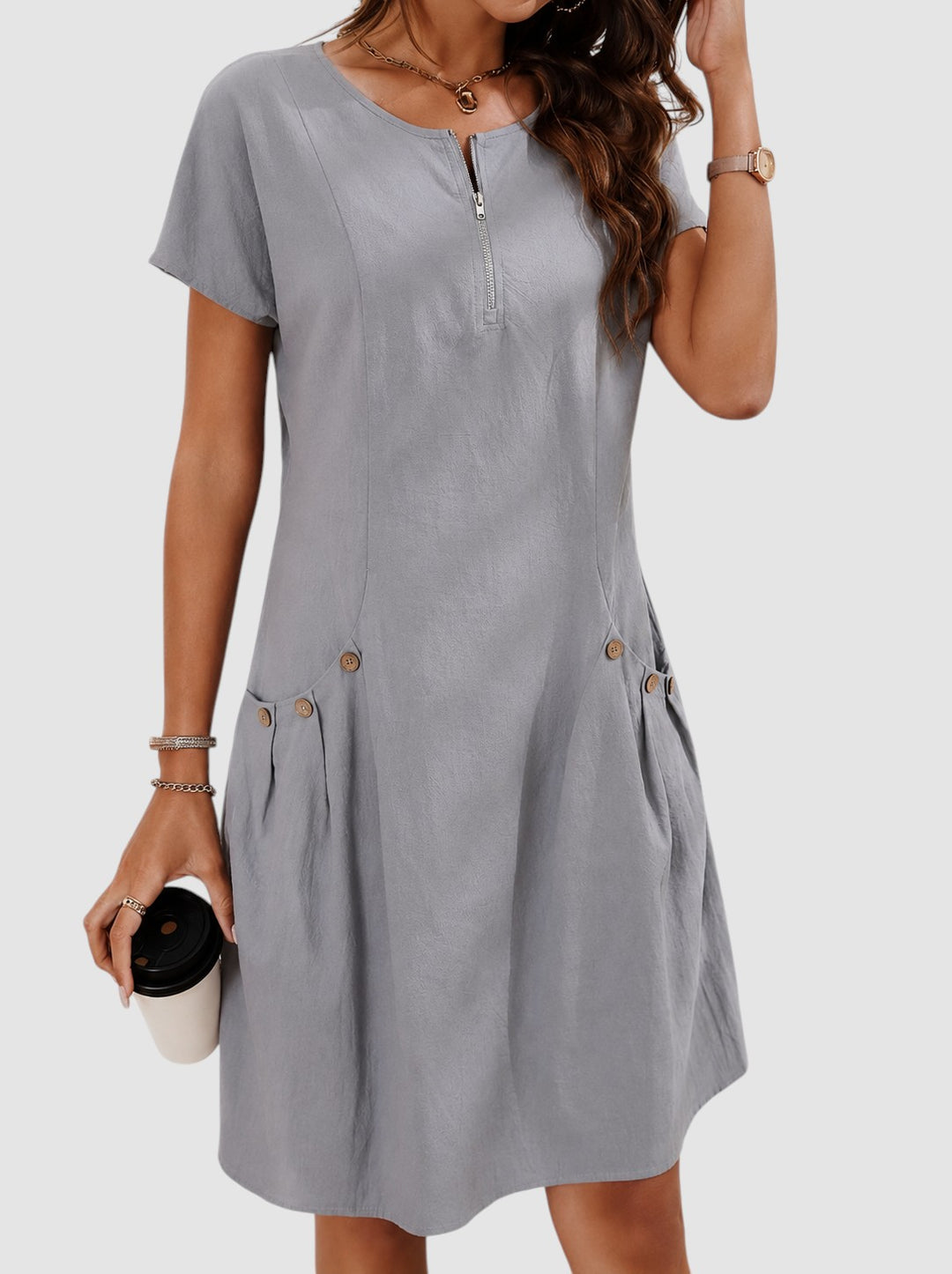 HILLARY | LINEN-BLEND SUMMER DRESS