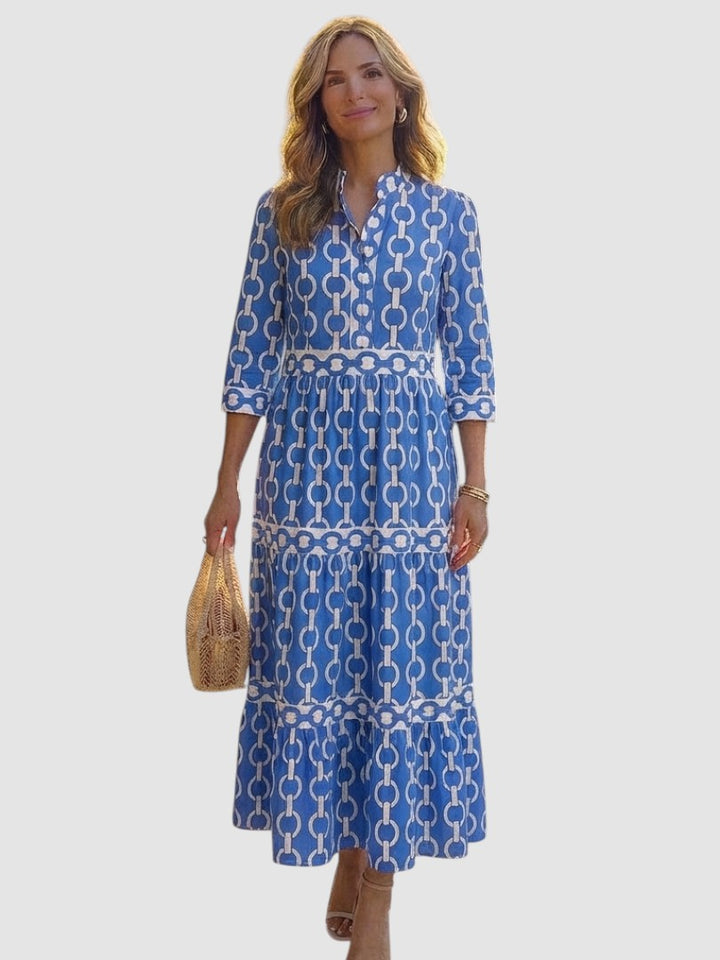 YSOLDE | CHAIN PATTERN MIDI DRESS