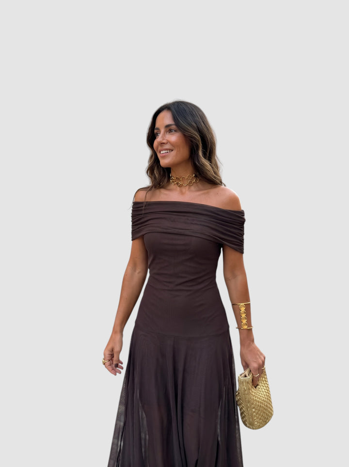 CARLA | OFF-SHOULDER MAXI DRESS