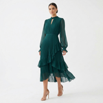 DORIS | RUFFLE PLEATED DRESS