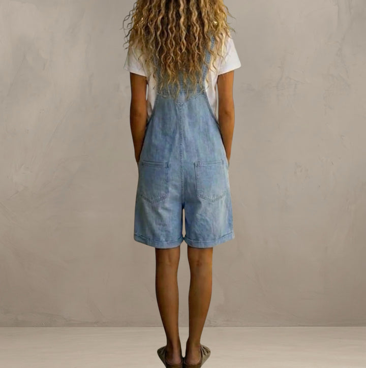 COSTANZA | SHORT DENIM DUNGAREES