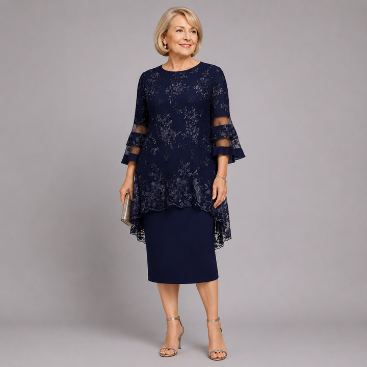 MABEL | EMBROIDERED OCCASION MIDI DRESS