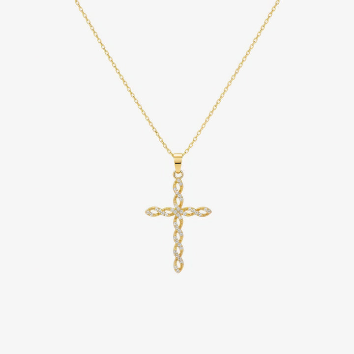 ELARA | TWISTED CROSS NECKLACE