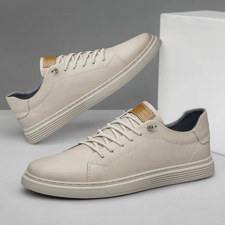 DAVID | LEATHER LACE UP TRAINERS
