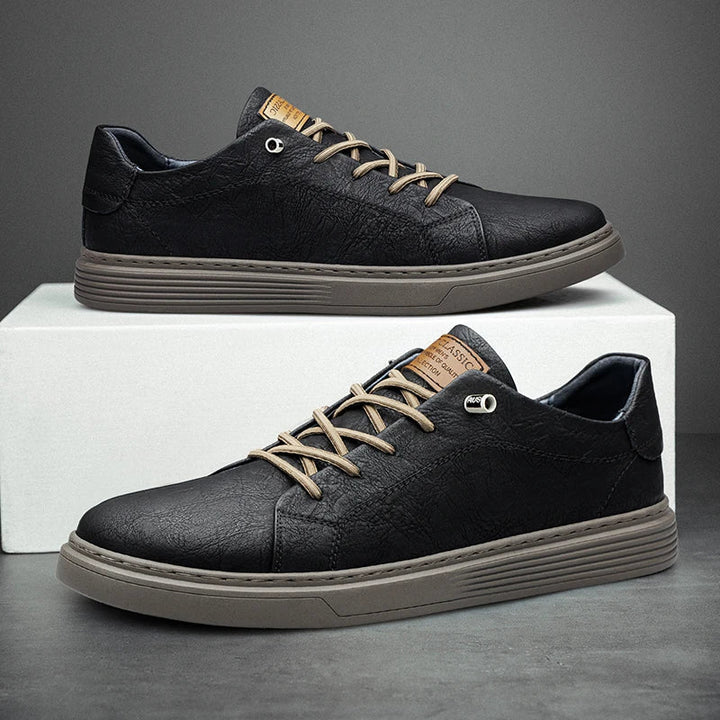 DAVID | LEATHER LACE UP TRAINERS