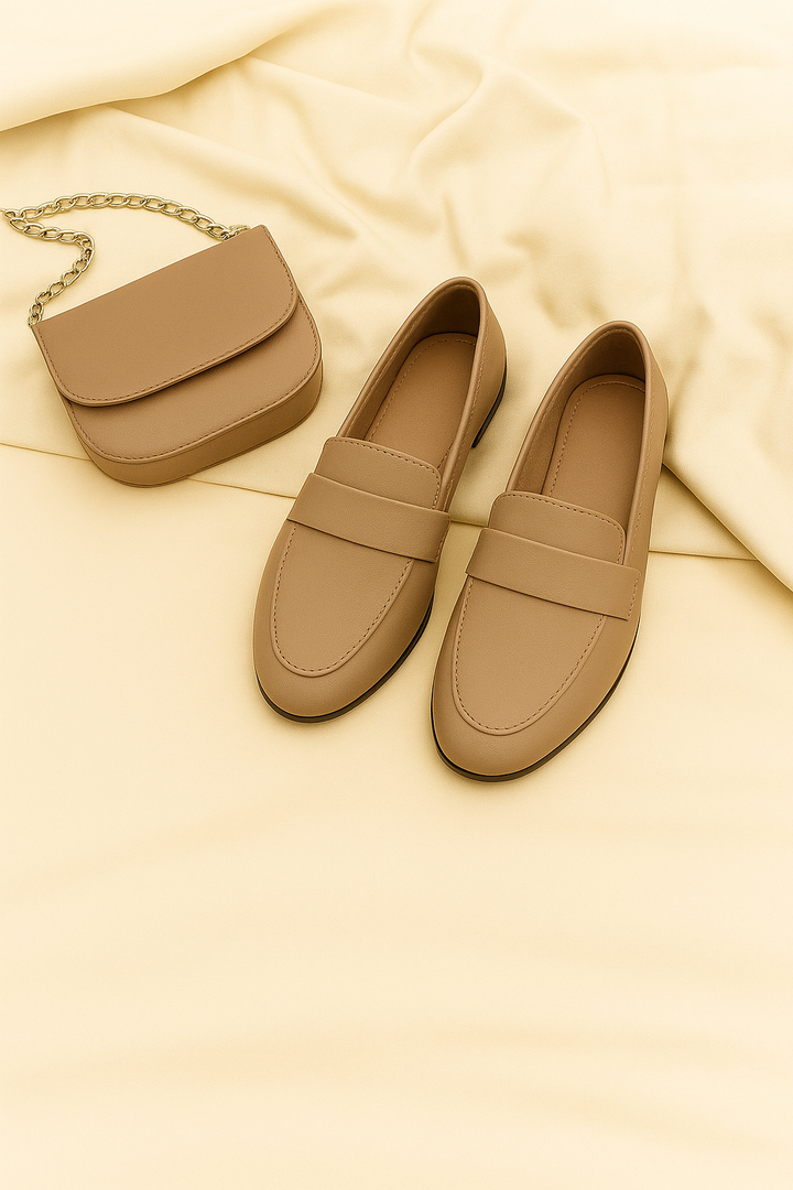 Women’s Loafers – Leather-Look, Vintage & Slip-Resistant