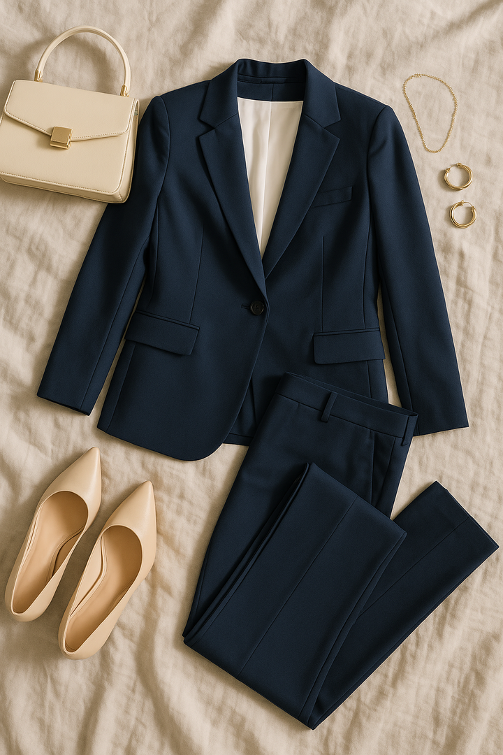 Women’s Business Set – Blazer-Look, Elegant & Slim Fit