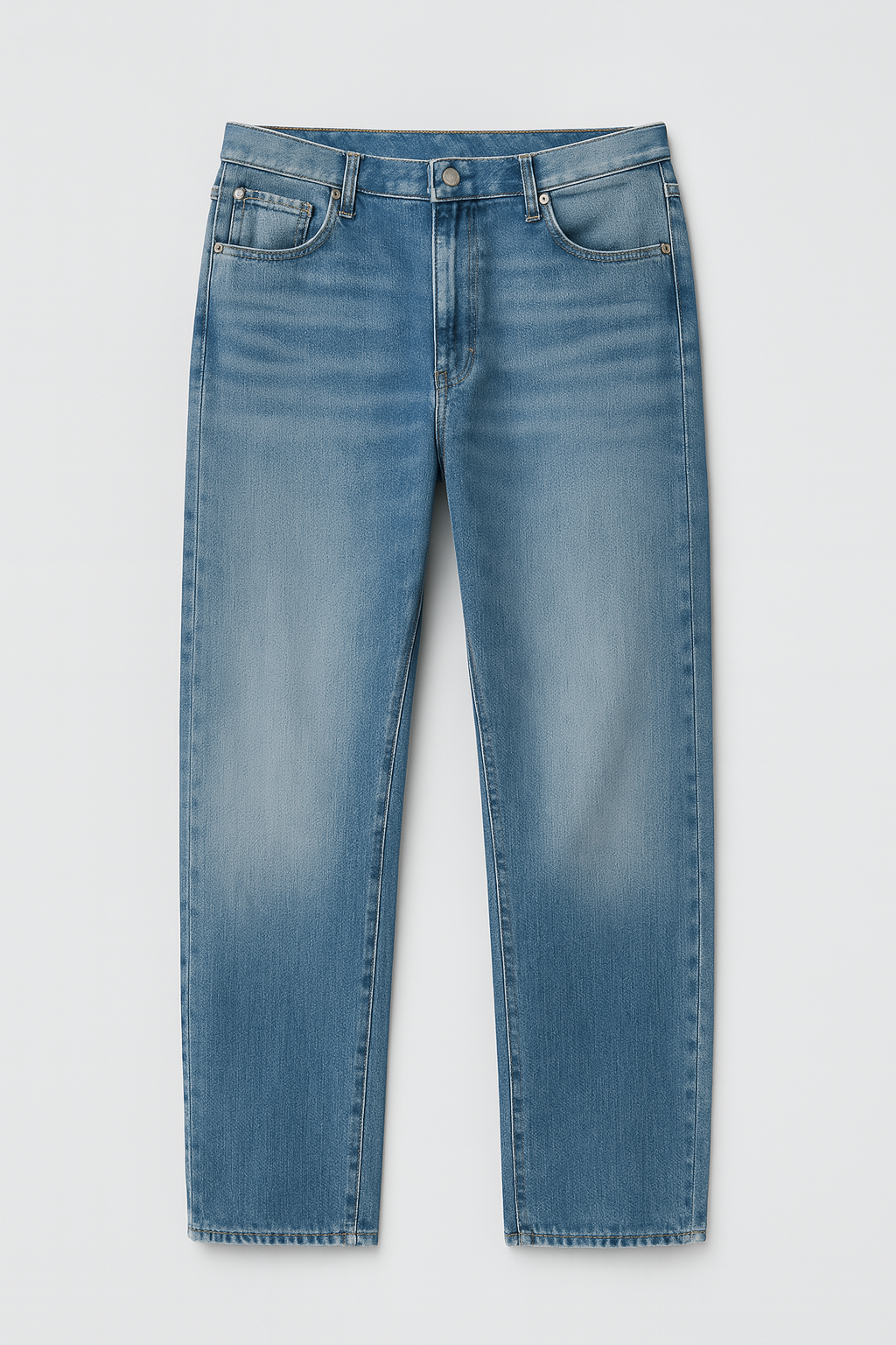 Men’s Trousers – Denim-Look Fabric, Lightweight & Slim Tapered Fit