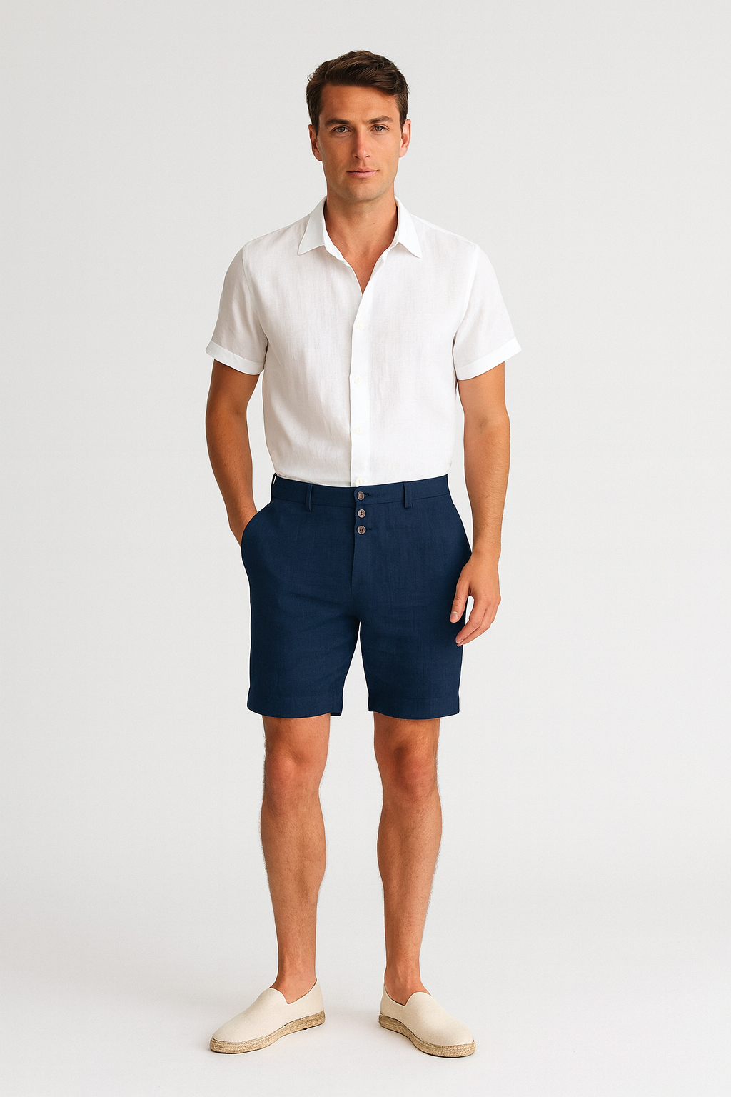 Men's shorts – linen style, elegant & airy